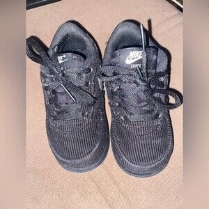 Nike Air Force Black Coduroy 8c
